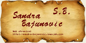 Sandra Bajunović vizit kartica